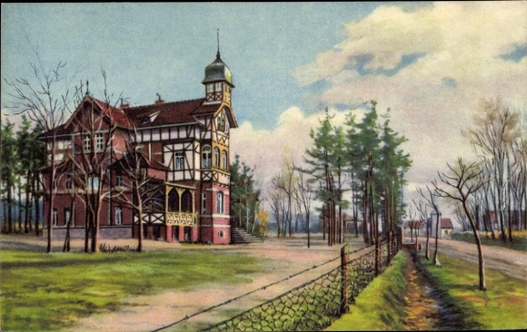 Artist Postcard Bad Düben an der Mulde Saxony, Hammermühle, rest home
