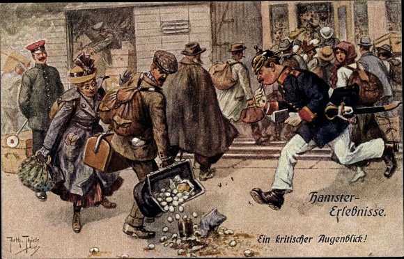 Artist PC Thiele, Arthur, hamster experiences, a critical moment, eggs, series 176/2