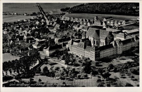 Postcard Wiblingen Ulm on the Danube, Castle, aerial photograph