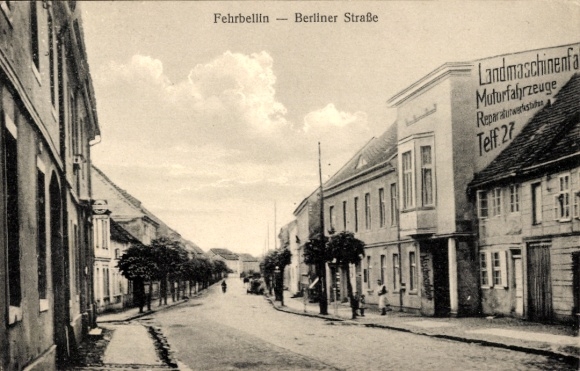 Postcard Fehrbellin in Brandenburg, Berliner Straße
