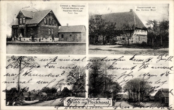 PC Plockhorst Edemissen in Lower Saxony, east view, west view, colonial goods, restaurant