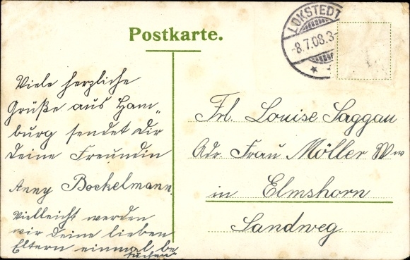 Postcard Hamburg Mitte St. Pauli, Kersten Miles Bridge