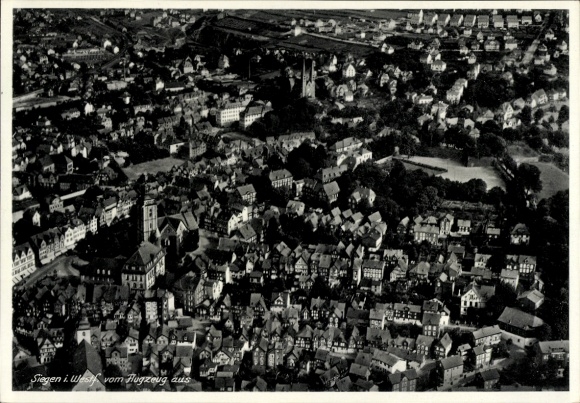 Postcard Siegen in Westphalia, total view, aerial photograph