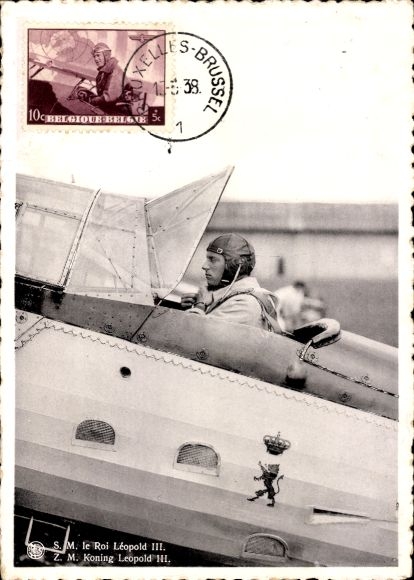 Maximum Ak België, Nationaal Comité voor Luchtvaartpropaganda, Koning Leopold III. in het vliegtuig