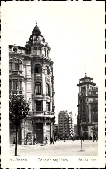 Ansichtkaart Oviedo Asturië Spanje, Calle de Arguelles