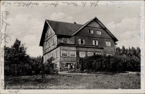 Postcard Tambach Dietharz in the Thuringian Forest, Berghotel Ebertswiese