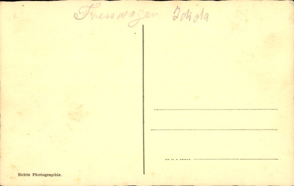 Picture PC German Railway, steam locomotive, Mitropa, dining car, tables, benches