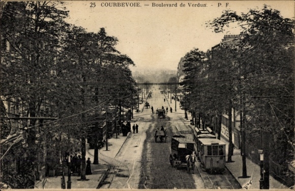 Postcard Courbevoie Hauts de Seine, Boulevard de Verdun