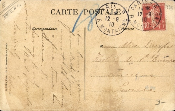 Ansichtkaart Parijs VIII., Hotel Powers, Avenue d'Antin, Rond Point des Champs Élysées