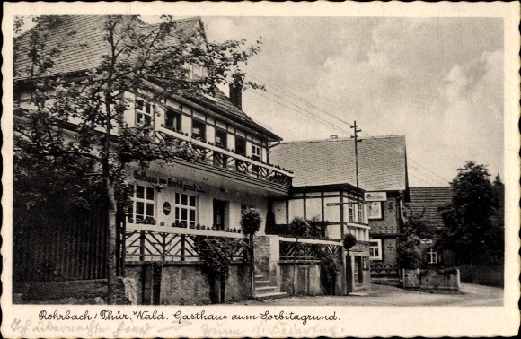 Postcard Rohrbach in the Thuringian Forest, Inn zum Sorbitzgrund