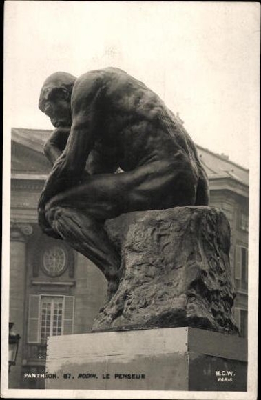 6 old Postcard sculptures, different epochs