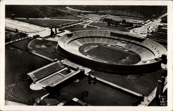 PC Berlin Charlottenburg Westend, Reichssportfeld, Olympic Stadium, aerial photo