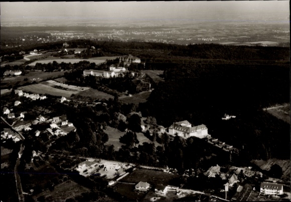 Postcard Königstein im Taunus, aerial view of Königstein, houses, forests, fields