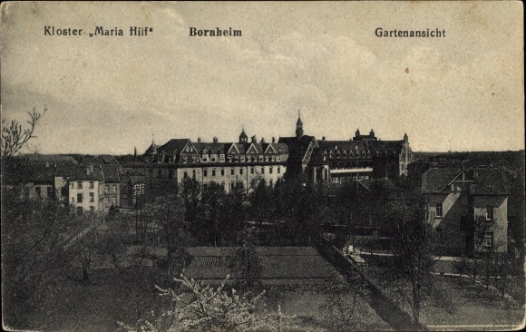 Ak Bornheim im Rhein Sieg Kreis, Kloster Maria Hilf, Gartenansicht