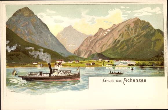 lito Tirol, Achensee, panorama, parowiec