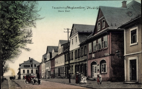 Postcard Teuschnitz in the Franconian Forest, upper town