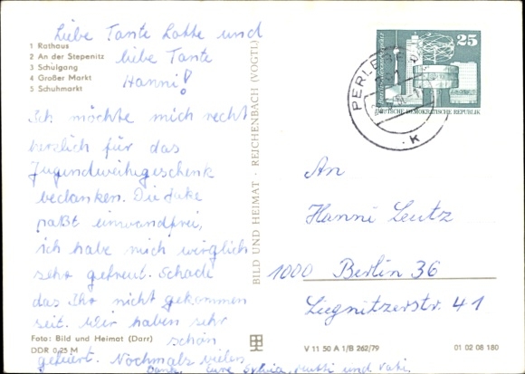PC Perleberg in the Prignitz, various views from black and white, text: PERLEBERG