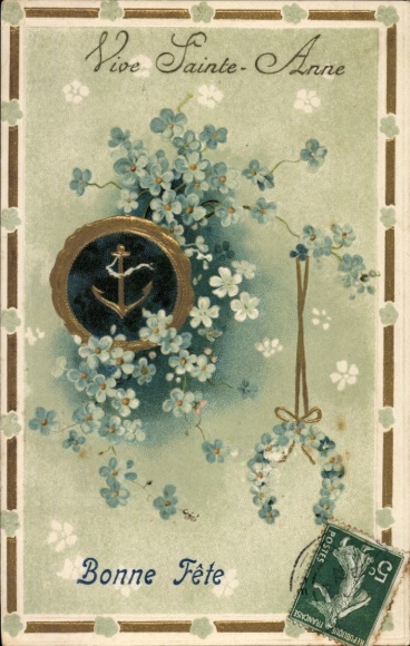PC Vive Sainte Anne, forget-me-not, anchor, horseshoe
