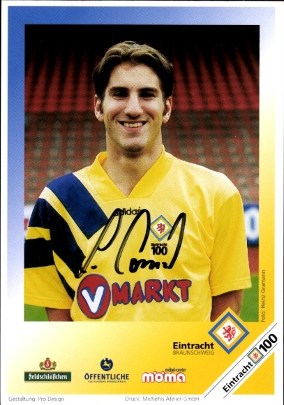 Autograph card footballer Lars Conrad, Eintracht Braunschweig, autograph