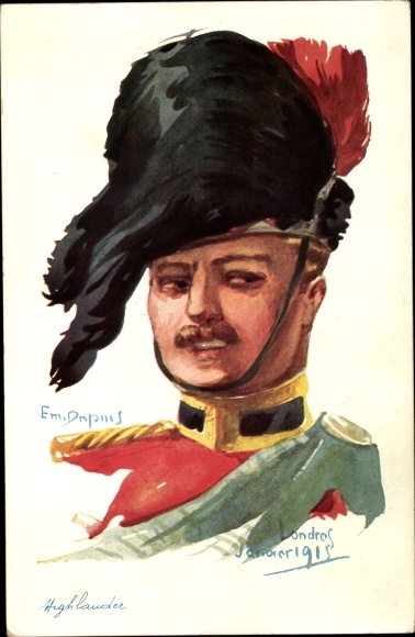 Artysta KP Dupuis, Emil, góral, szkocki żołnierz, 1915