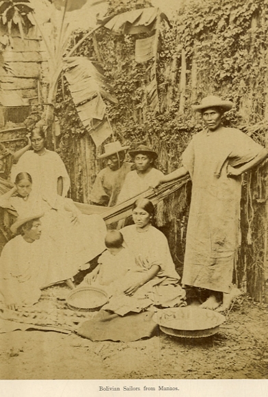 Amazone-district. Amazonië. Drie zeldzame originele etnografische foto's, omstreeks 1870