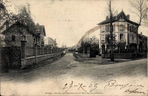 CPA Yerres-Essonne, Rue de Villecresnes, Hôtel des Camaldules