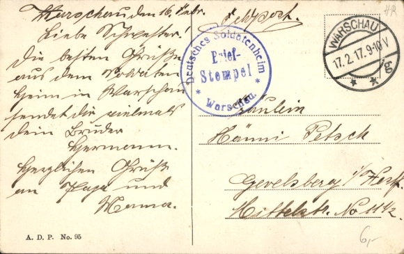 Postcard Warszawa Warsaw Poland, Kadecki korpus, Cadet School