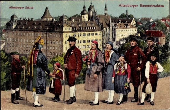 PC Altenburg in Thuringia, castle, peasant costumes