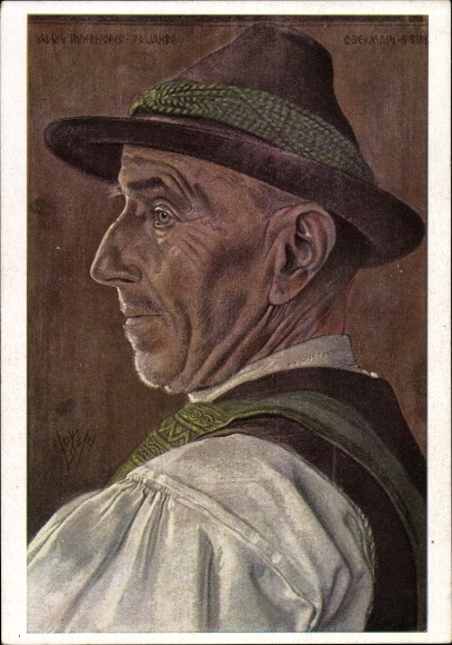 Artist PC Willrich, W., Tyrolean old farmer, Alois Innerhofer, German blood nobility, VDA