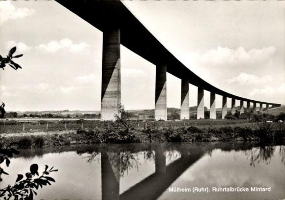 Postcard Mülheim an der Ruhr, Ruhrtalbrücke Mintard