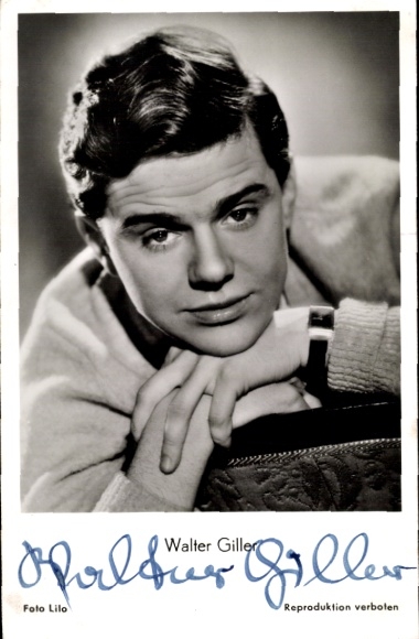 Ak Schauspieler Walter Giller, Portrait, Autogramm