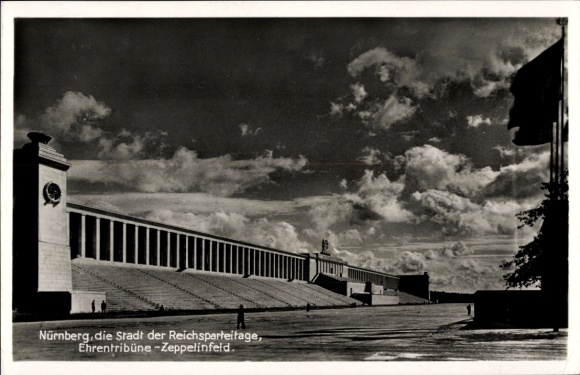 Postcard Nuremberg, Nazi Party Rally Grounds, VIP Stand, Zeppelin Field