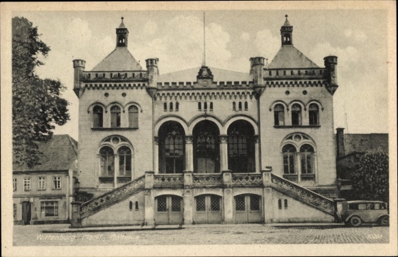 PC Wittenburg in Mecklenburg, town hall