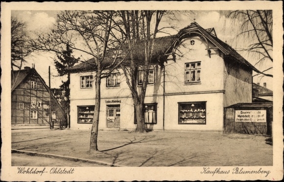 Ansichtkaart Hamburg Wandsbek Wohldorf Ohlstedt, warenhuis Blumenberg