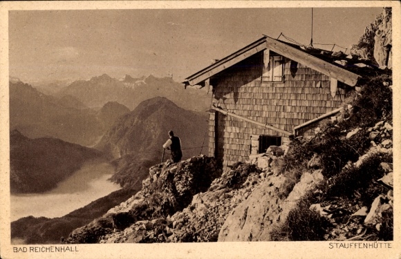 Ak Bad Reichenhall in Oberbayern, Berglandschaft, Stauffenhütte, Gebirge, Wandern