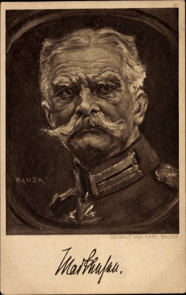 Artist PC Bauer, Karl, Field Marshal August von Mackensen, portrait