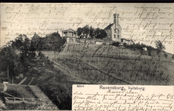 Ak Ravensburg in Württemberg Oberschwaben, Veitsburg