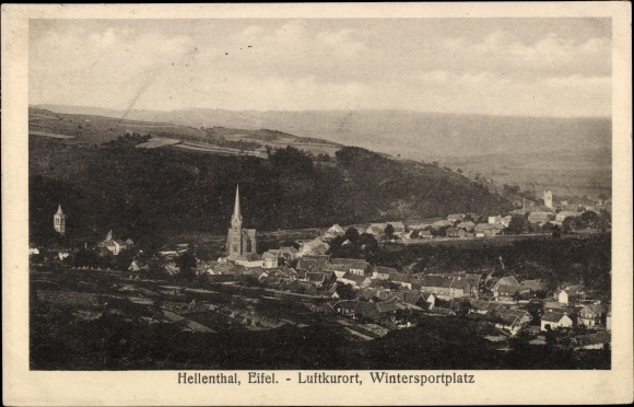 KP Hellenthal w Eifel, widok całości na wioskę