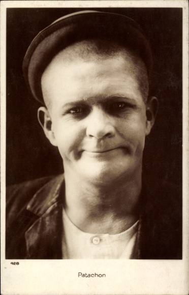 Postcard Actor Harald Madsen as Patachon, Pat & Patachon