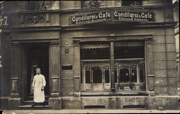 Photo Postcard Bottrop in the Ruhr area, pastry shop and Cafe Edmund Siebeck