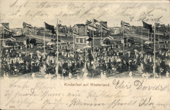Postcard Westerland on Sylt, children's festival