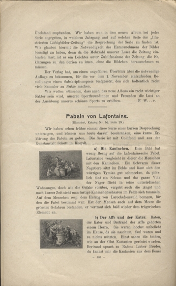 Liebig pictures newspaper advertising Dreser issue 9, volume 11, 1906