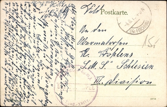 Postcard Kaliningrad Königsberg, barracks, 6. Ostpr. Inf. Regt. Duke Karl of Mecklenburg-Strelitz