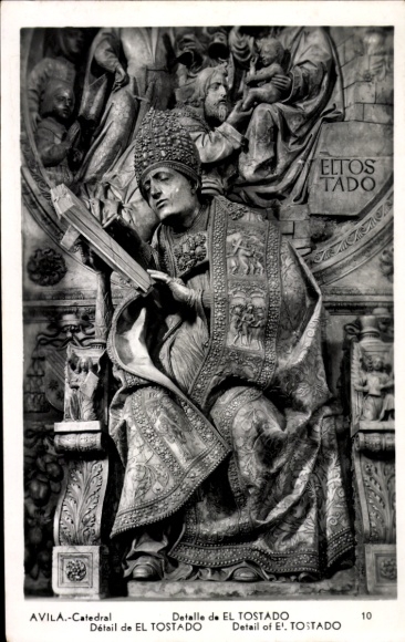 KP Avila Kastylia i Leon, fragment El Tostado, posąg, katedra w Avila