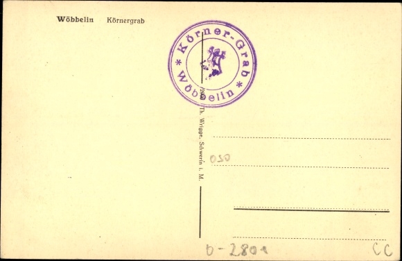 Postcard Wöbbelin in Mecklenburg, grain grave