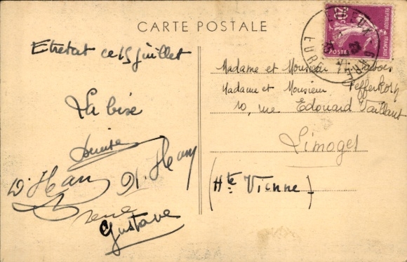 Postcard Yport Seine Maritime, Falaise d'Aval