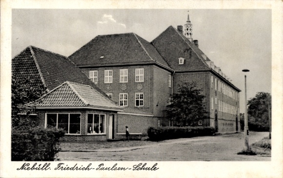 Postcard Niebüll in Nordfriesland, Friedrich Paulsen School