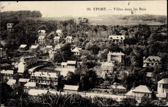 Postcard Yport Seine Maritime, villas in the forest