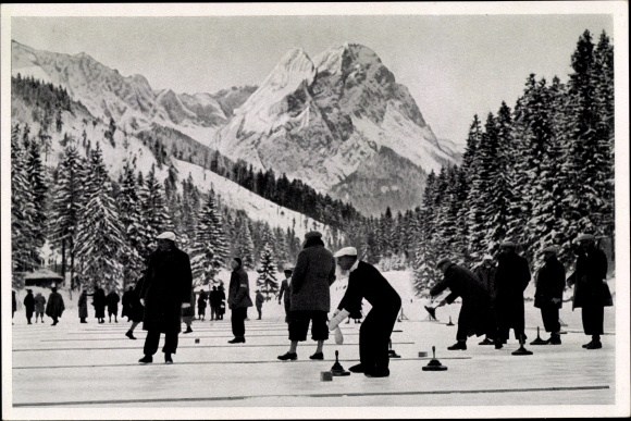 Collection picture Olympia 1936, Winter Games, curling on the Rießersee