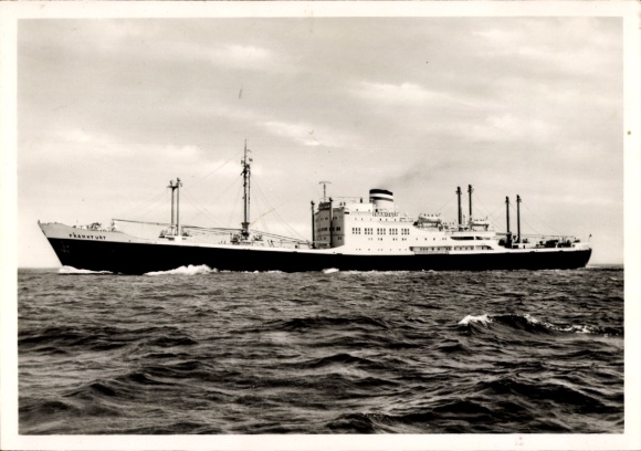 Postcard MS Frankfurt, HAPAG, cargo ship